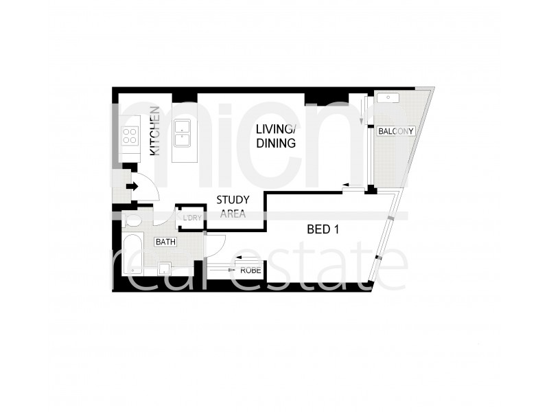 1304/180 City Road, Southbank VIC 3006 Floorplan