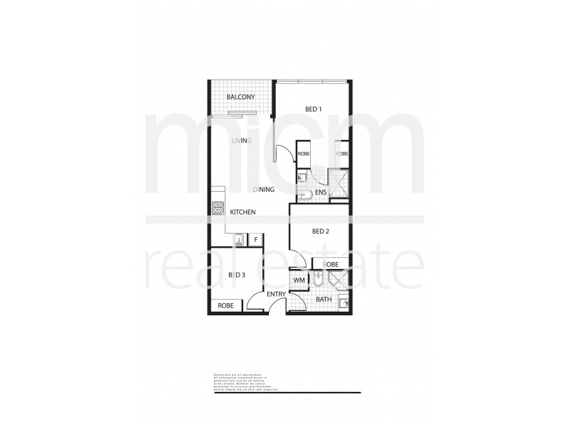 1703/8 Sutherland Street, Melbourne VIC 3000 Floorplan