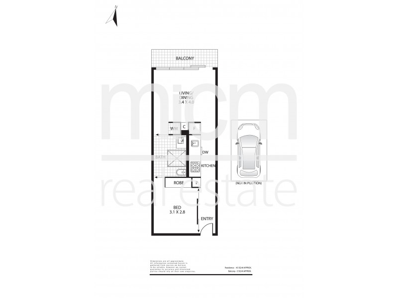 1105/65 Coventry Street, Southbank VIC 3006 Floorplan