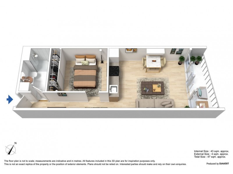 310/673 La Trobe Street, Docklands VIC 3008 Floorplan