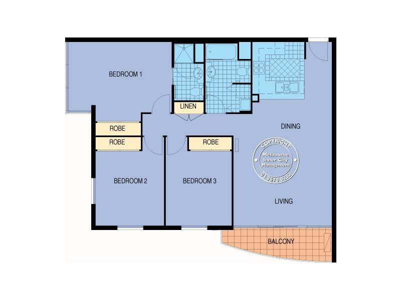 905/28 Bank Street, South Melbourne VIC 3205 Floorplan