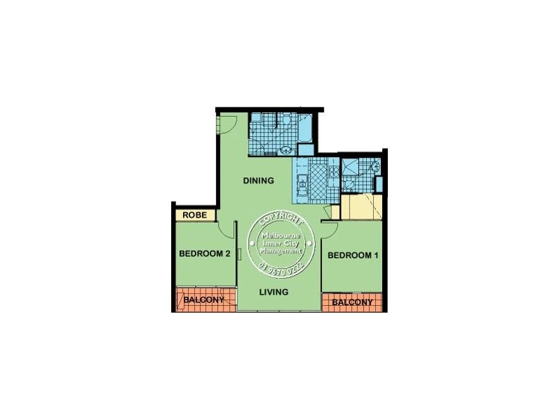 76/99 Whiteman Street, Southbank VIC 3006 Floorplan
