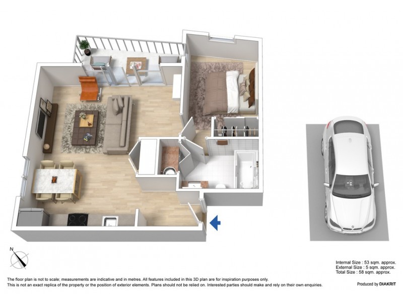 306/105 Nott Street, Port Melbourne VIC 3207 Floorplan