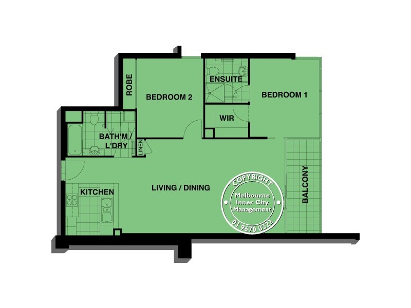 232/88 Kavanagh Street, Southbank VIC 3006 Floorplan