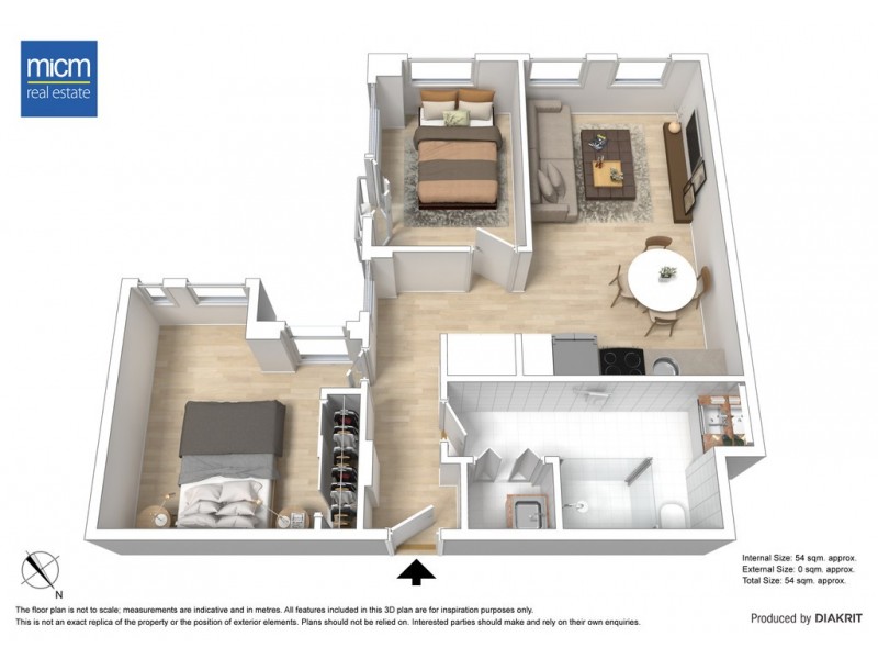 408/422 Collins Street, Melbourne VIC 3000 Floorplan