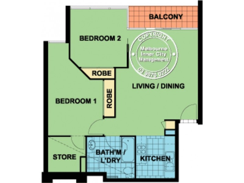 2008/668 Bourke Street, Melbourne VIC 3000 Floorplan