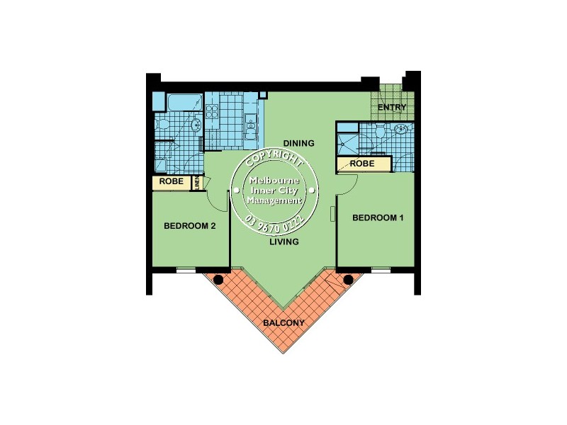 261/83 Whiteman Street, Southbank VIC 3006 Floorplan
