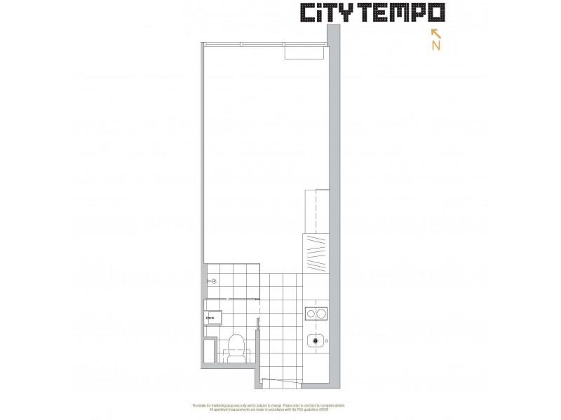 609/181 A’Beckett Street, Melbourne VIC 3000 Floorplan