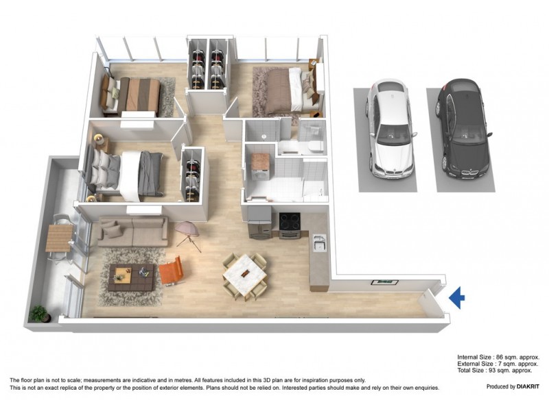3400/241 City Road, Southbank VIC 3006 Floorplan