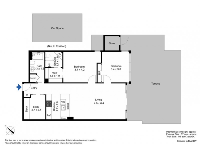 803/63 Whiteman Street, Southbank VIC 3006 Floorplan
