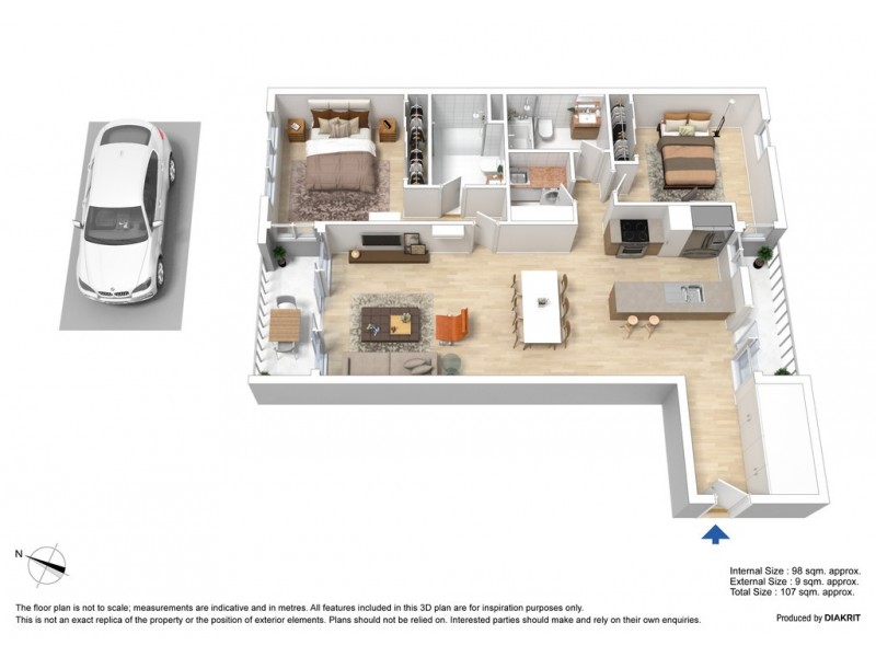 34/801 Bourke Street, Docklands VIC 3008 Floorplan