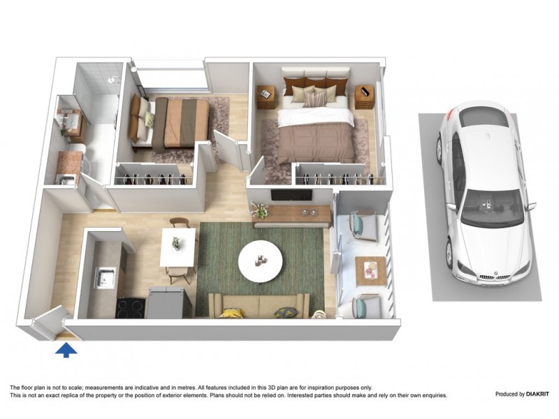 511/33 Batman Street, West Melbourne VIC 3003 Floorplan