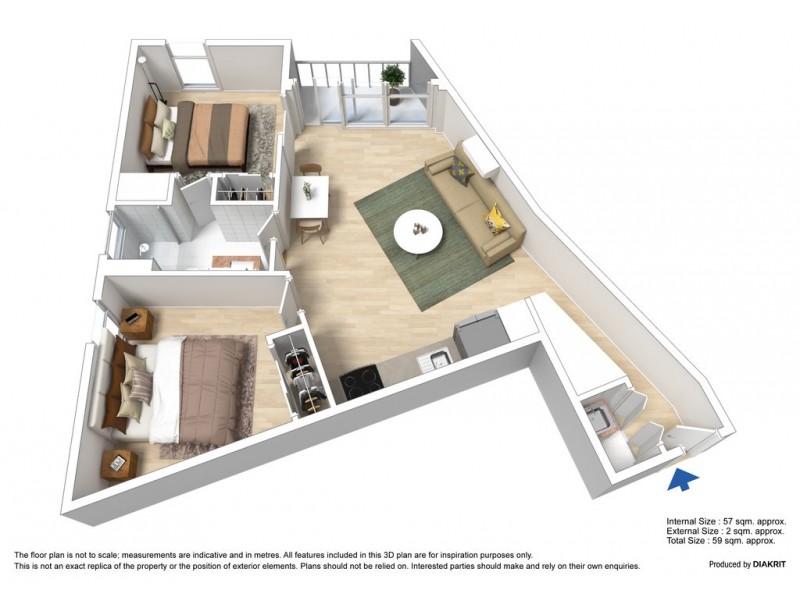 2711/283 City Road, Southbank VIC 3006 Floorplan