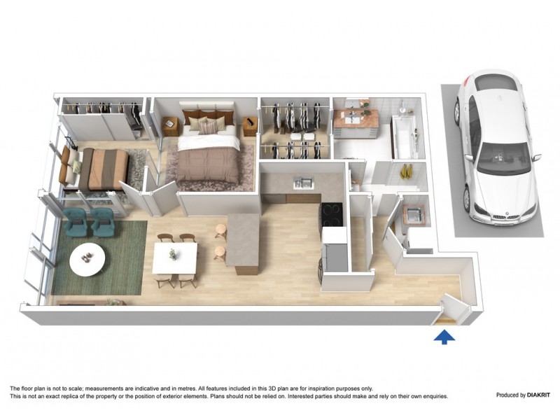 1407/68 La Trobe Street, Melbourne VIC 3000 Floorplan