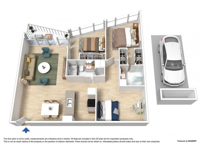 2701/180 City Road, Southbank VIC 3006 Floorplan