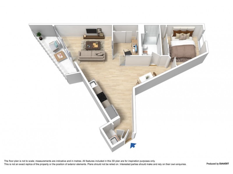 1102w/42-48 Balston Street, Southbank VIC 3006 Floorplan