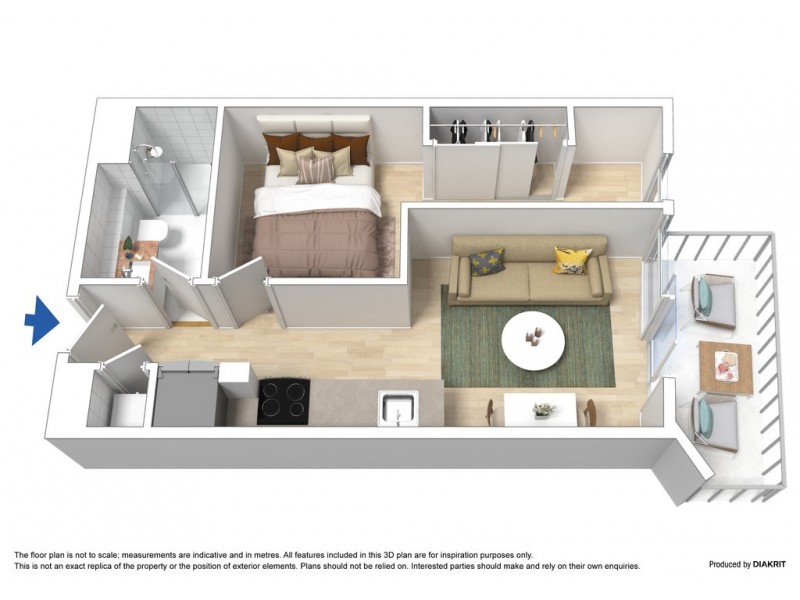 1404W/48 Balston Street, Southbank VIC 3006 Floorplan