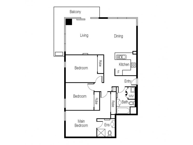 186/83 Whiteman Street, Southbank VIC 3006 Floorplan