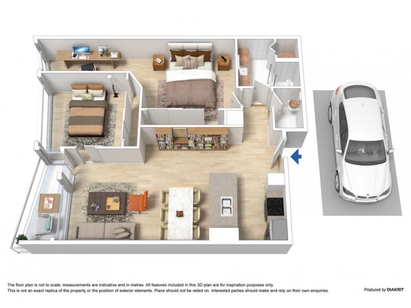1813/180 City Road, Southbank VIC 3006 Floorplan