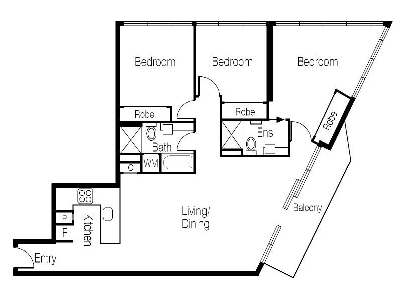 801/63 Whiteman Street, Southbank VIC 3006 Floorplan