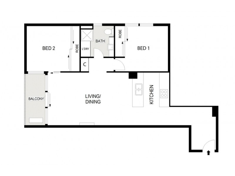 106/58 Jeffcott Street, West Melbourne VIC 3003 Floorplan