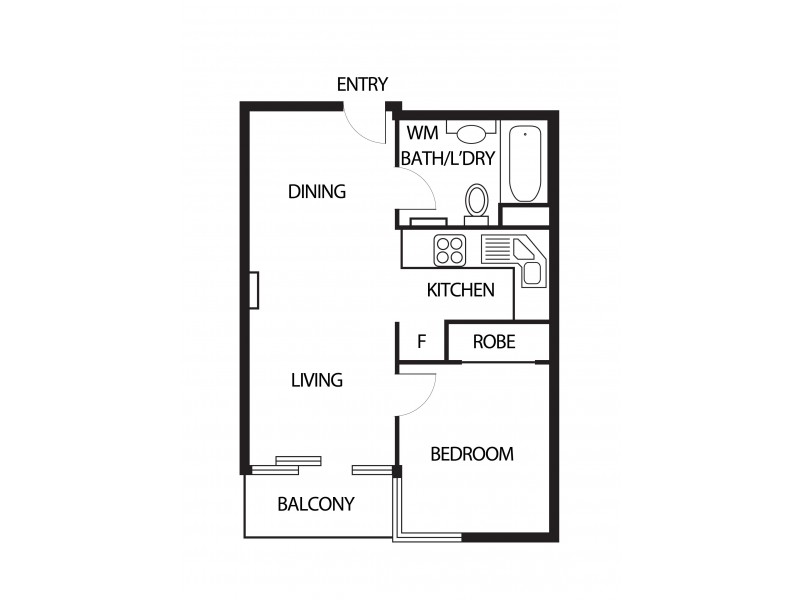 318/118 Dudley Street, West Melbourne VIC 3003 Floorplan