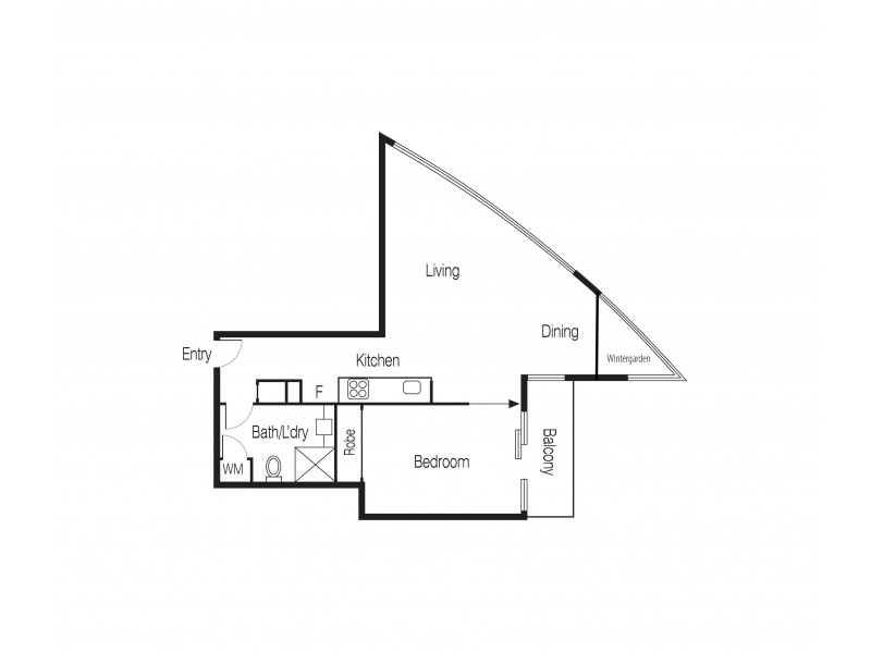 1412/100 Harbour Esplanade, Docklands VIC 3008 Floorplan