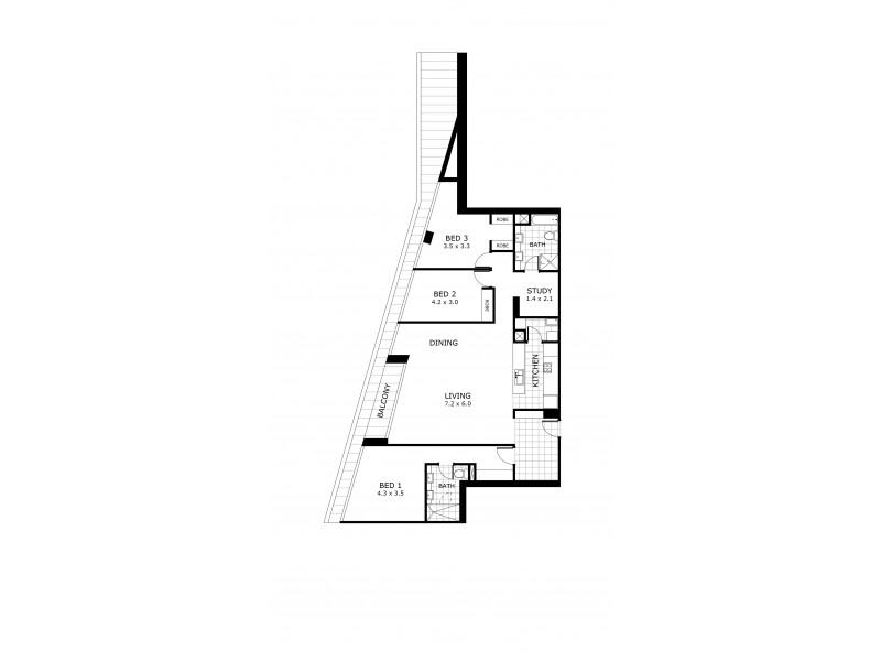 3606/100 Harbour Esplanade, Docklands VIC 3008 Floorplan