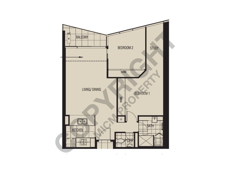 REF 21663/180 City Road, Southbank VIC 3006 Floorplan