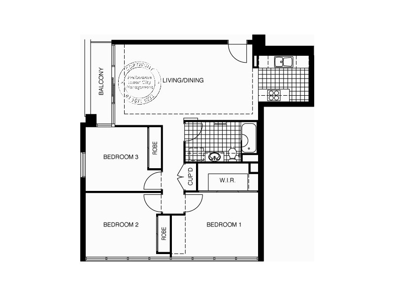 REF 21743/88 Southbank Boulevard, Southbank VIC 3006 Floorplan