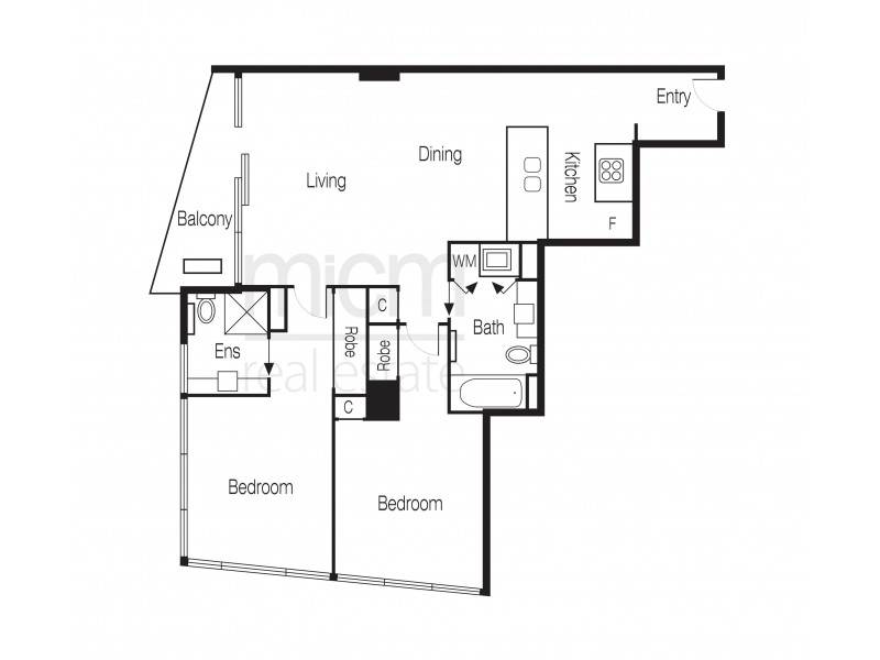2708/180 City Road, Southbank VIC 3006 Floorplan