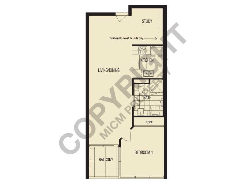 1108/58 Jeffcott Street, West Melbourne VIC 3003 Floorplan