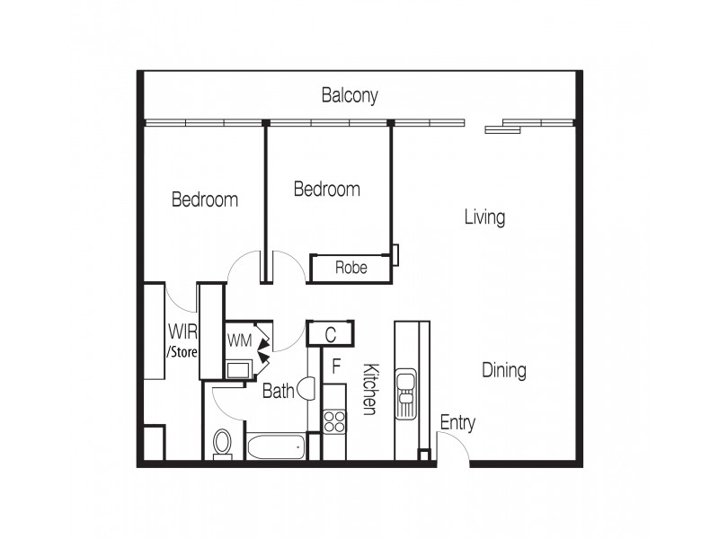 1511/83 Queensbridge Street, Southbank VIC 3006 Floorplan