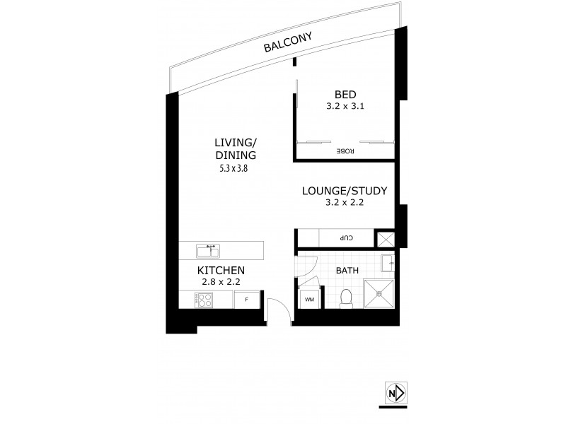 603/100 Harbour Esplanade, Docklands VIC 3008 Floorplan