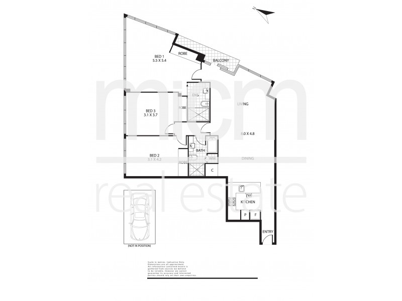 2901/63 Whiteman St, Southbank VIC 3006 Floorplan