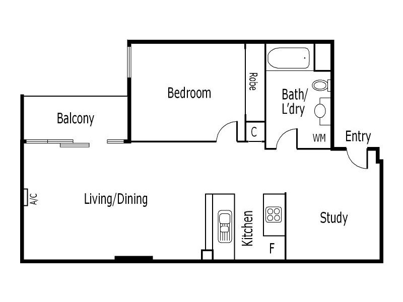 1210/163 City Road, Southbank VIC 3006 Floorplan