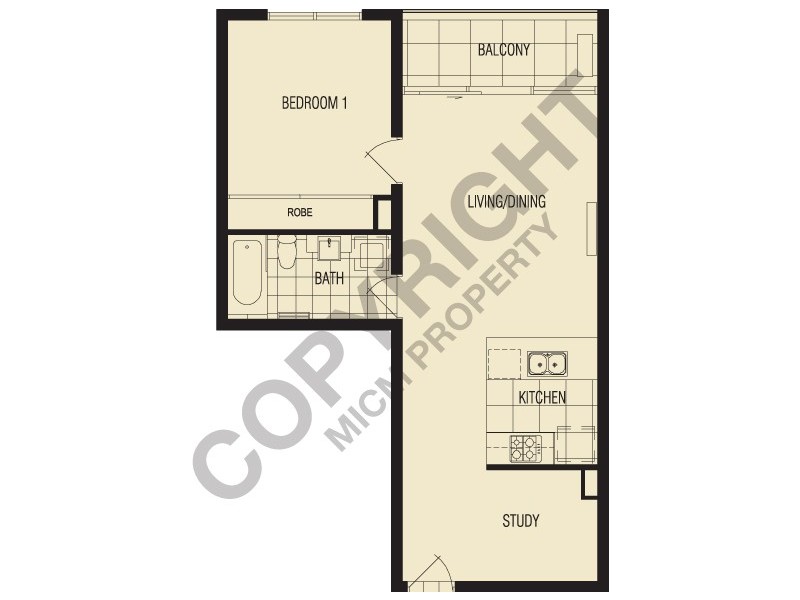 REF 21845/58 Jeffcott Street, West Melbourne VIC 3003 Floorplan