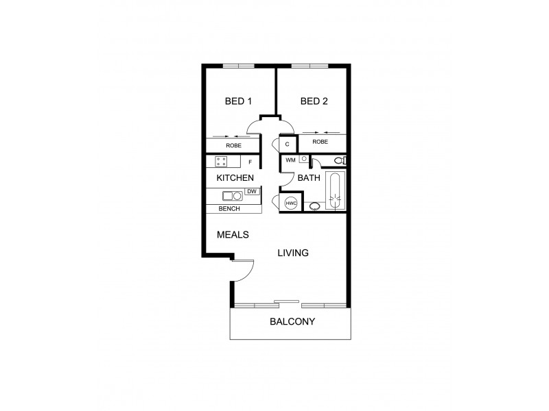 5/16 Courtney, North Melbourne VIC 3051 Floorplan