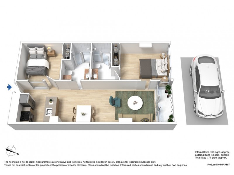 2110/241 City Road, Southbank VIC 3006 Floorplan