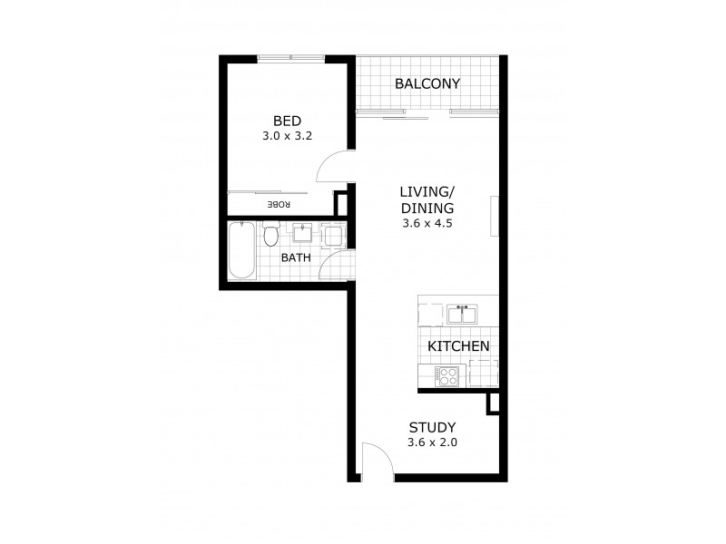100/58 Jeffcott Street, West Melbourne VIC 3003 Floorplan