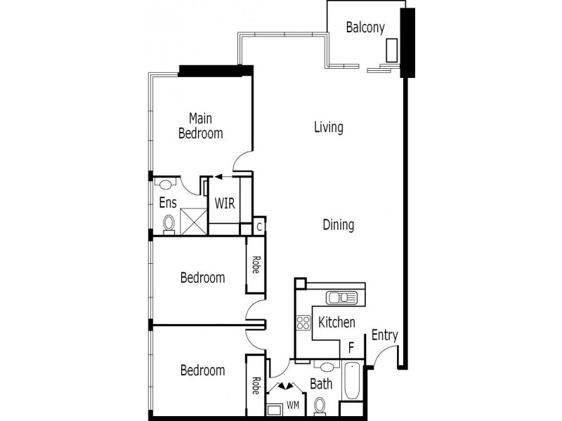 REF 21998/173 City Road, Southbank VIC 3006 Floorplan