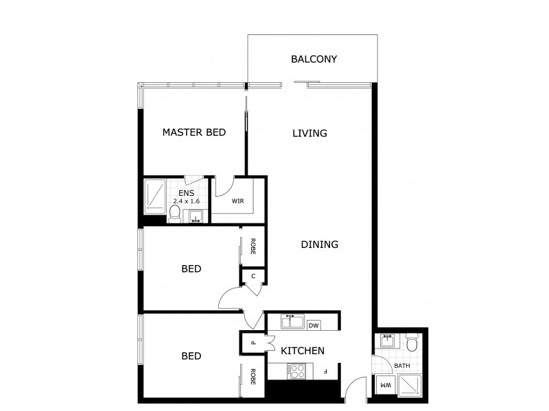 3100/118 Kavanagh Street, Southbank VIC 3006 Floorplan