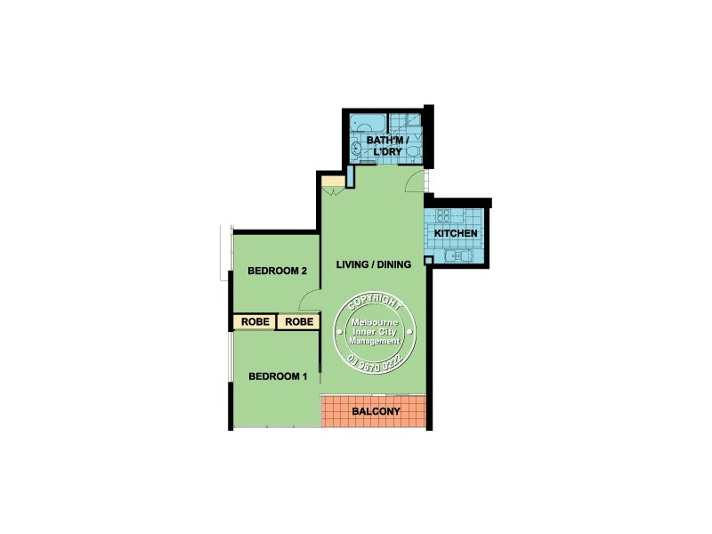 REF 22007/668 Bourke Street, Melbourne VIC 3000 Floorplan