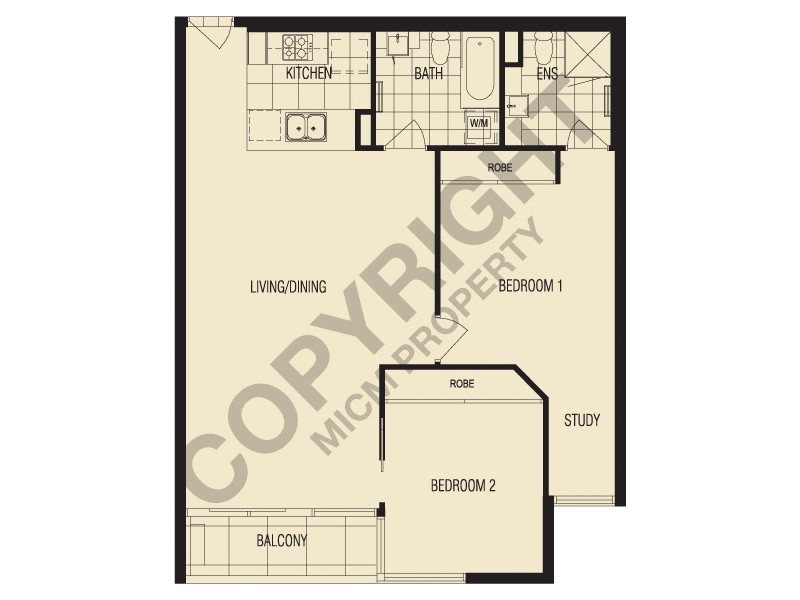 REF 22034/58 Jeffcott Street, West Melbourne VIC 3003 Floorplan