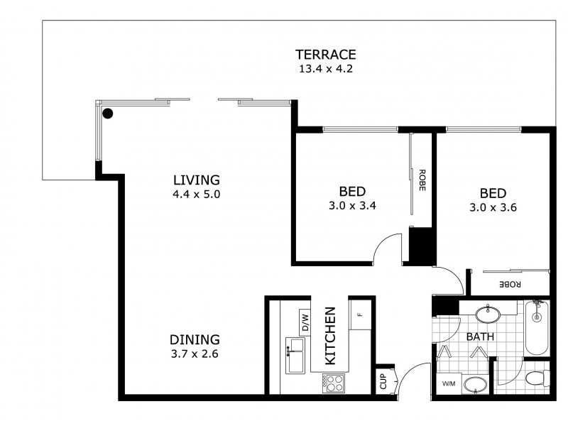 1/8 Wells Street, Southbank VIC 3006 Floorplan