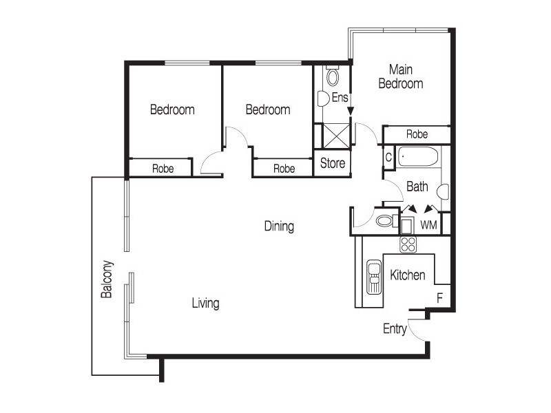 87/283 Spring Street, Melbourne VIC 3000 Floorplan