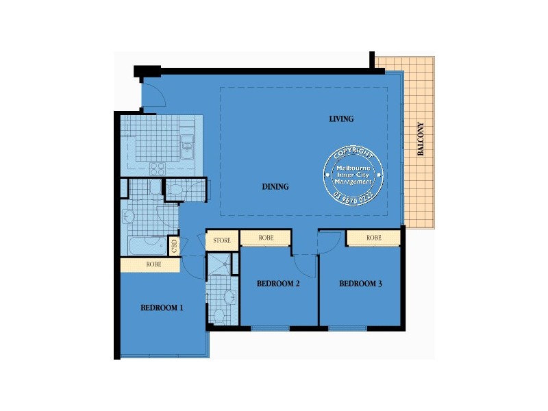 REF 22080/283 Spring Street, Melbourne VIC 3000 Floorplan