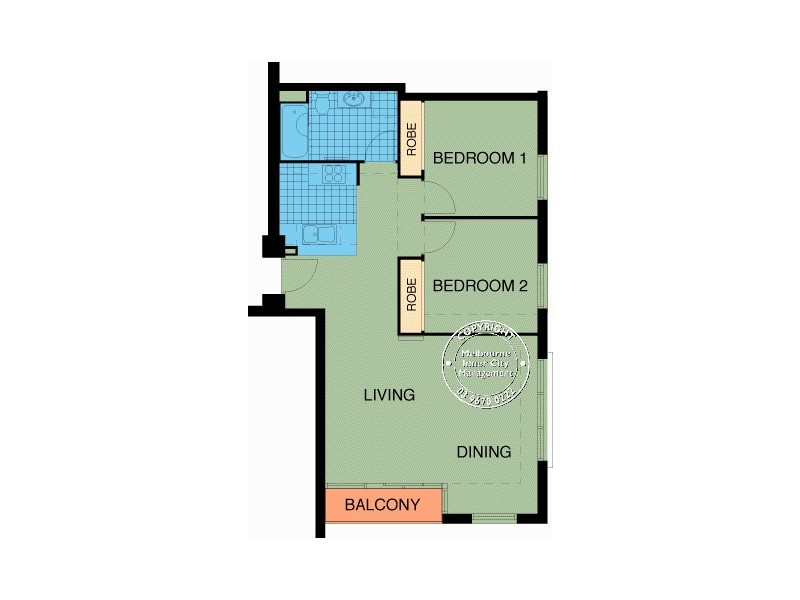 REF 22107/416 St Kilda Road, Melbourne VIC 3004 Floorplan