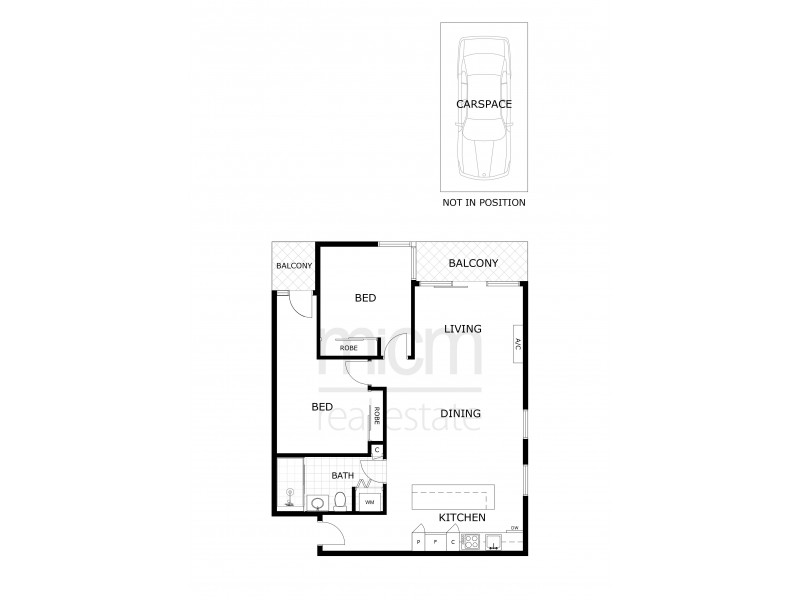 2605/200 Spencer Street, Melbourne VIC 3000 Floorplan