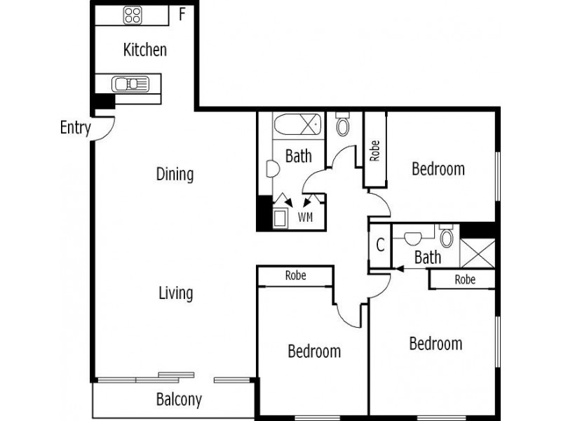 98/33 La Trobe Street, Melbourne VIC 3000 Floorplan